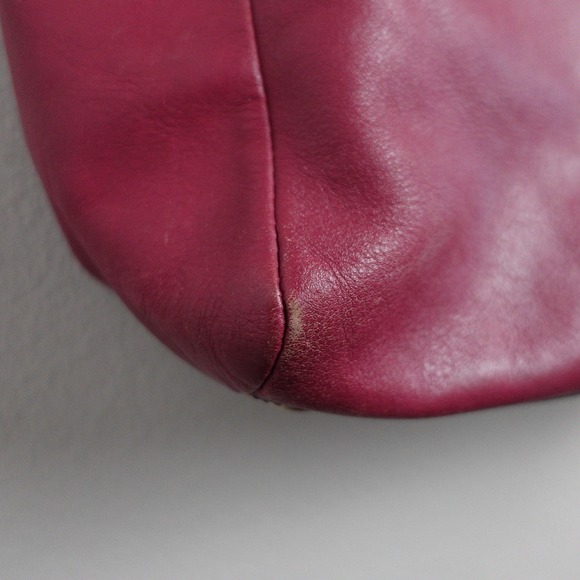 Fossil Leather Y2K Sydney Shopper Tote Red Shoulder Bag Purse Handbag With Flaws - Picture 5 of 15